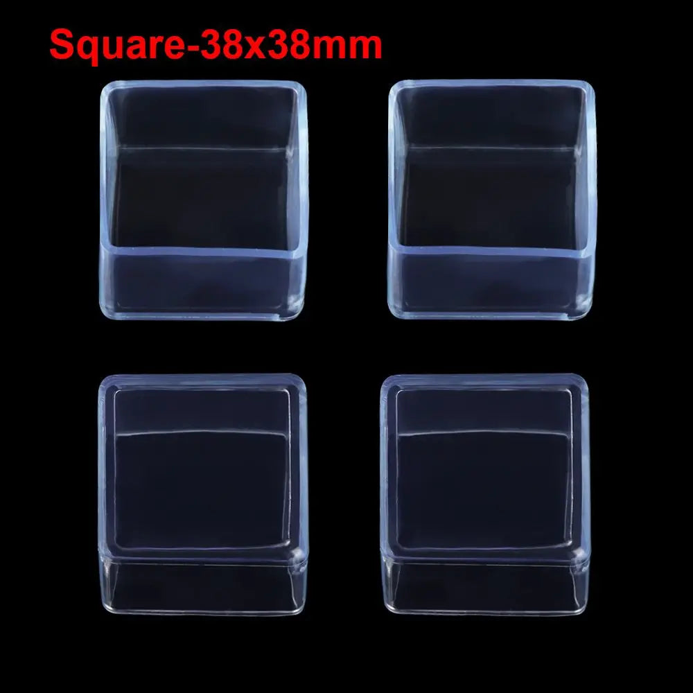 4pcs Non-Slip Oval Chair Leg Caps Feet Protector Pads Furniture Leveling Feet Mat Furniture Table Covers Socks Dust Cover Oasis Select Square 38x38mm