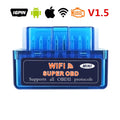 ELM327 OBD2 Bluetooth & WiFi Car Diagnostic Scanner V1.5 OBD2 Diagnostic Scanner Oasis Select Black WIFI V1.5