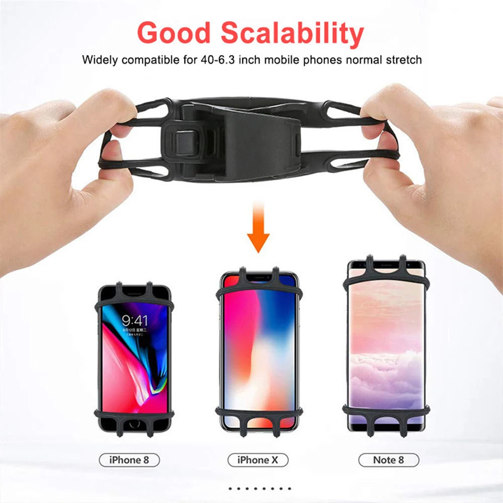 Universal Silicone Phone Mount for Stroller, Pram & Bicycle