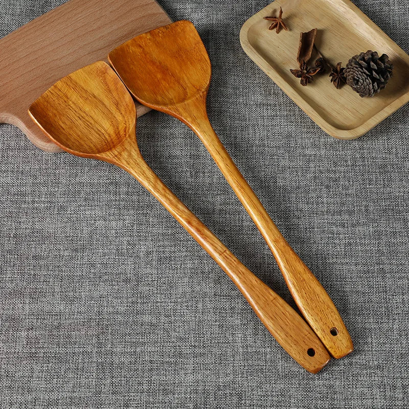 Beech Wood Cooking Spatula – Non-Stick Safe Turner Shovel Wooden Cooking Spatula Oasis Select