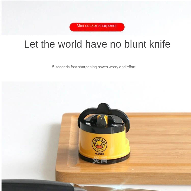 Little yellow duck multifunctional knife sharpening artifact suction cup kitchen fast and simple knife sharpening stone Oasis Select