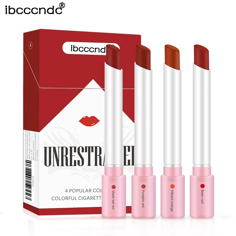 4-Lasting Stick Waterproof Lip Set - Long-Lasting Matte Lipstick with Transparent Finish - Perfect Valentine's Day Gift for Her Oasis Select 1 set