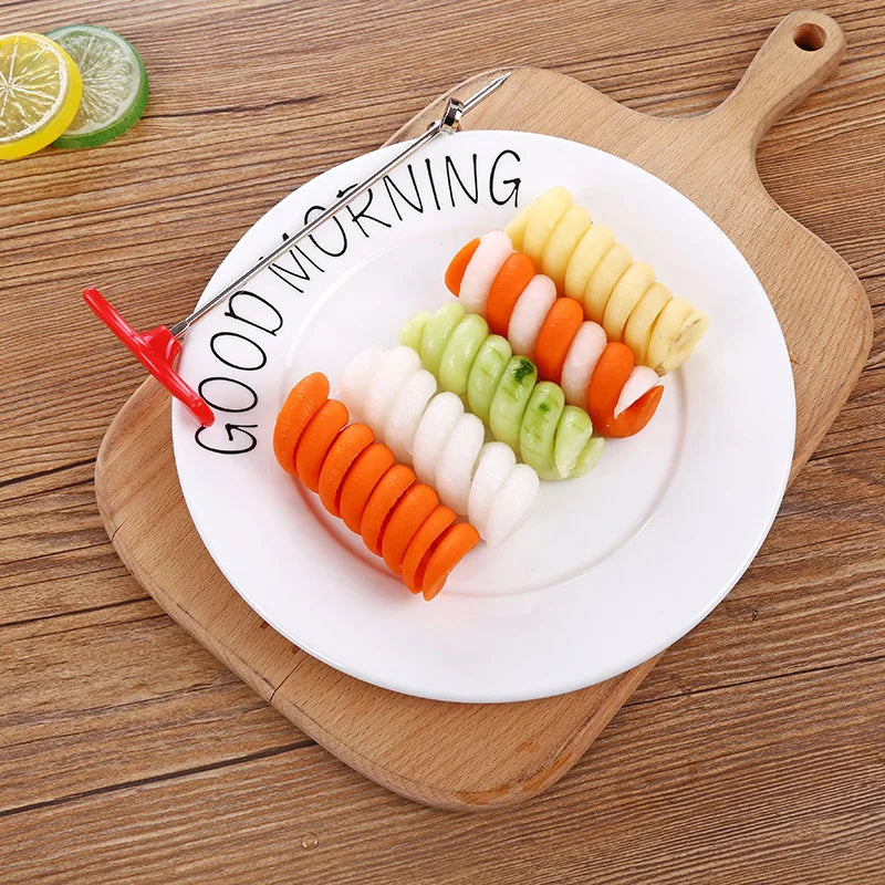 Manual Spiral Vegetable Slicer – Stainless Steel Twist Cutter Spiral Vegetable Slicer Oasis Select