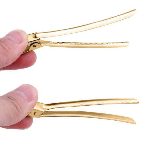 24-Pack Duck Bill Alligator Hair Clips – Rust-Proof Metal Hair Styling Clips Oasis Select
