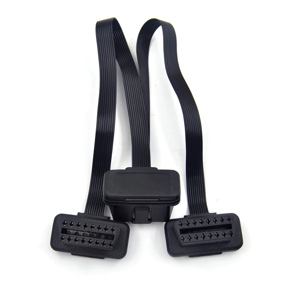 OBD2 Y Splitter Extension Cable 16 Pin Male to Dual Female 30cm OBD2 Extension Cable Oasis Select