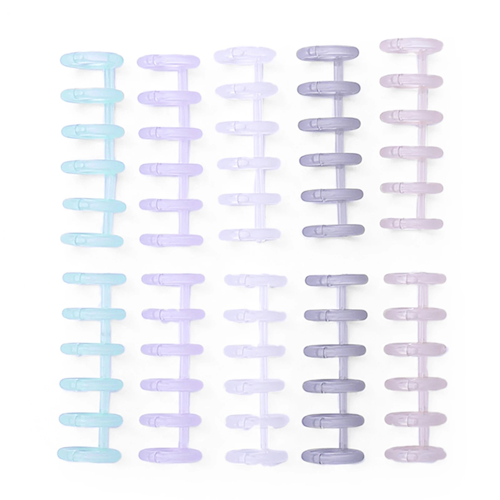KW-trio Binding Spine Combs 6Holes Loose Leaf Binder Album Rings for DIY Notebook Photo Album Calendar 12mm/0.5in Spine Diameter Oasis Select