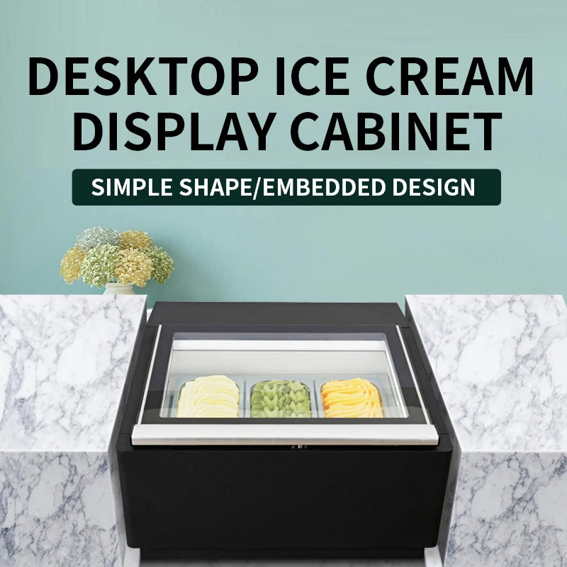 Desktop 3-Tray Ice Cream Display Freezer | SMART-03