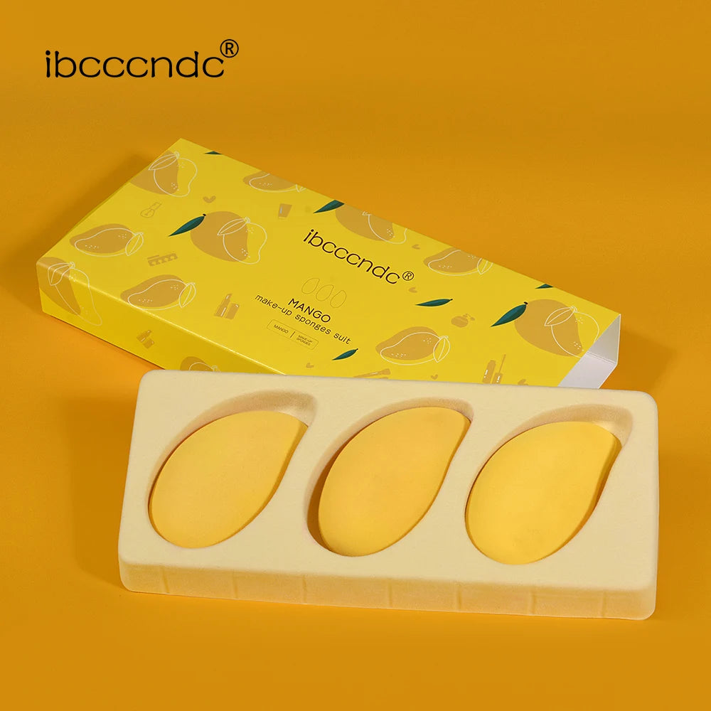 Mango Makeup Egg Sponge BB Cream Hydrophilic Beauty Egg Wholesale Puff Wet Dry Dual Use Face Foundation Powder Gourd Cosmetic Oasis Select