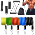 Exercise Resistance Bands Set Up to 115 lbs Fitness Stretch Workout Bands with 5 Fitness Tubes Home Gym Yoga Equipment Men Women Oasis Select Default Title