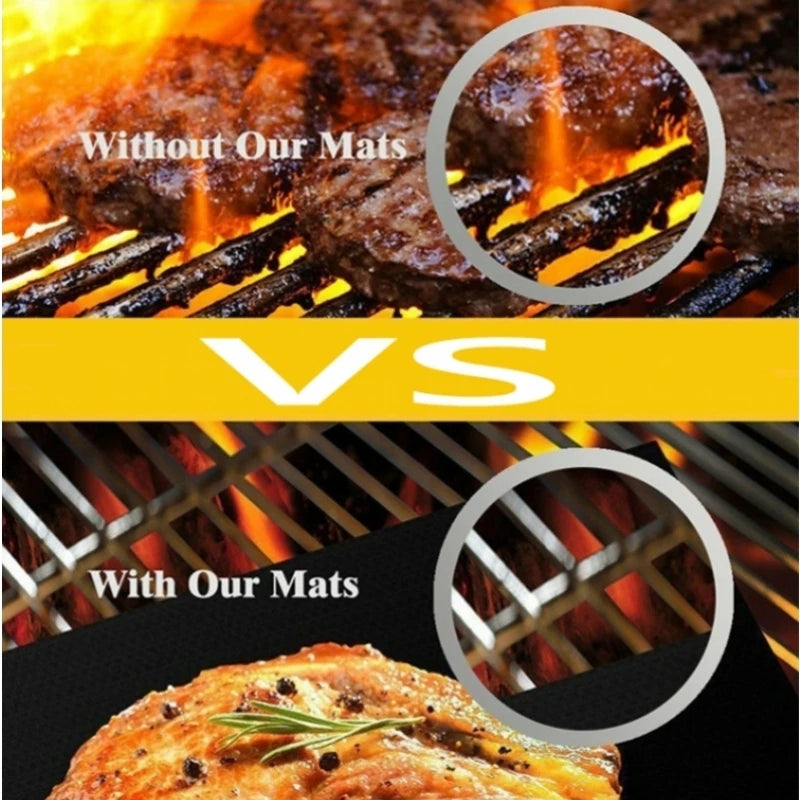 PTFE Non-Stick BBQ Grill Mat – Reusable 40x30cm Baking Pad BBQ Grill Mat Oasis Select