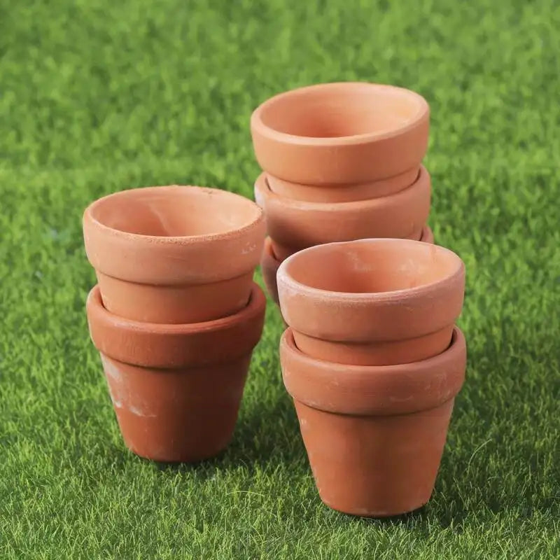 10Pcs Red Pottery Flower Pot Clay Pottery Planter Cactus Flower Pots Succulent Pot With Drainage Hole Great For Plants Oasis Select