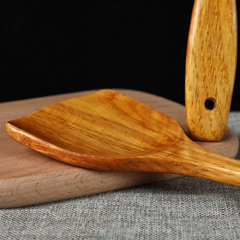 Beech Turner Wood Spatula Kitchen Accessories Non-Stick Cookware Cooking Tools Gift Wooden Shovel Oasis Select