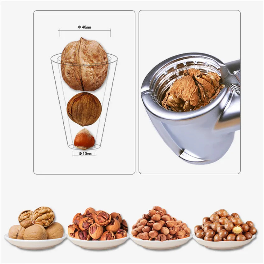 Zinc Alloy Nutcracker Sheller Crack Almond Walnut Pecan Hazelnut Filbert Nut Kitchen Nut Sheller Clip Tool Clamp Plier Cracker Oasis Select