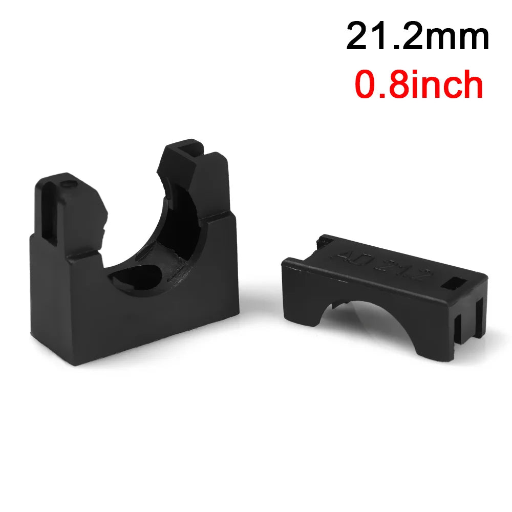 5Pcs 10-28mm PVC Pipe Clamps Wire Cable Fixing Holder Organizer Water Pipe Support Bellows Hose Hoop Buckle Electrical Fittings Oasis Select 21.2mm