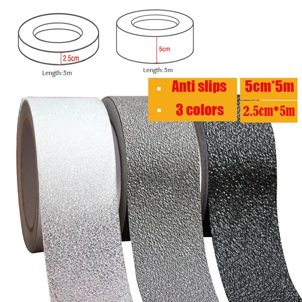 5m Floor Stairs Non Slip Tapes Indoor/Outdoor Bathroom Anti-Slip Strong Adhesive Stickers For Safety Traction Tape Stairs Floor Oasis Select
