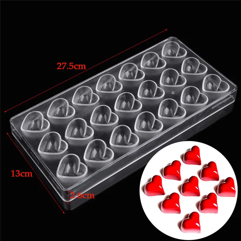 3D Polycarbonate Chocolate Bar Mold – Food-Safe DIY Baking Chocolate Baking Mold Oasis Select heart