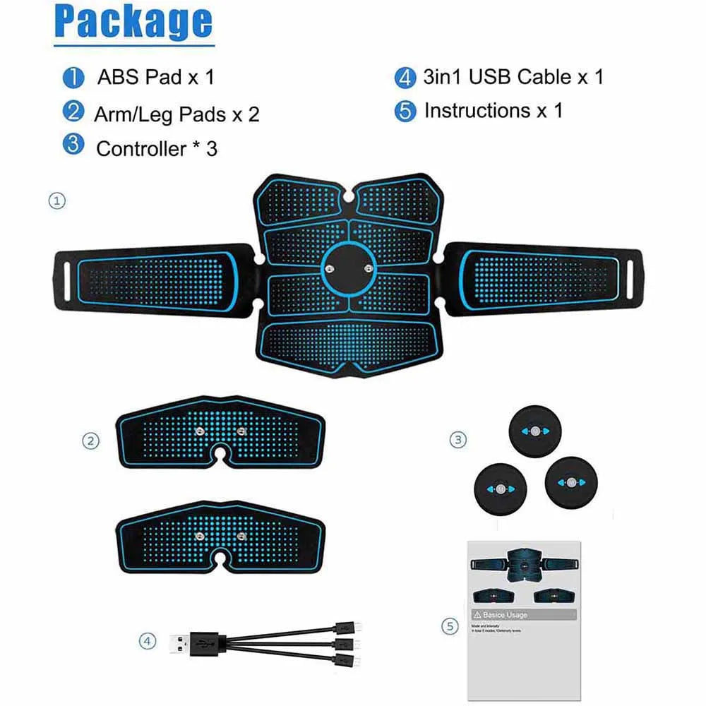 EMS Electrical Muscle Stimulator Press Machine Abdominal Belt Electrostimulation Fitness Slimming Abs Trainer Fitness Equipment Oasis Select One Set