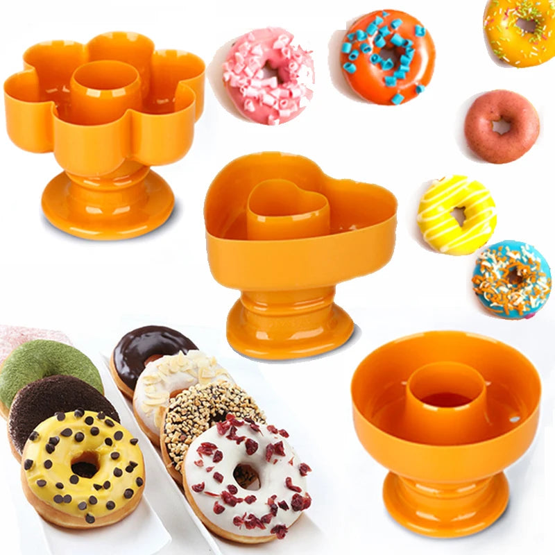 4-Type Donut Maker Mold Set – DIY Doughnut Cutter & Fondant Donut Baking Mold Oasis Select