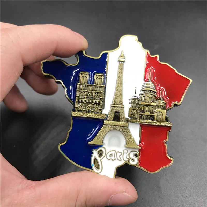 Metal National Fridge Magnet Tourism Souvenirs Paris London Brazil Berlin Bottle Opener High-end Refrigerator Sticker Home Decor Oasis Select Paris1