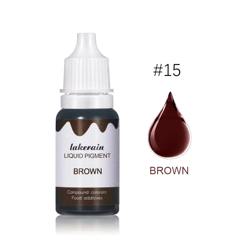 10ml Lip Gloss Liquid Pigment Flavor Essence Oil Drop for Clear Lip Gloss Base Gel Lip Glaze Odorless Moisturizing Lipgloss Base Oasis Select liquid pigment 15