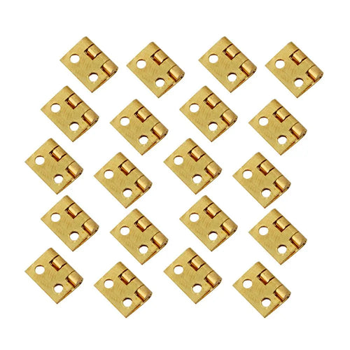 20pcs 10x8mm Tiny Gold/Silver Mini Small Metal Hinge For 1/12 House Miniature Cabinet Dollhouse Furniture Fittings Home Hardware Oasis Select