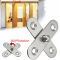 360 Degree Hidden Hinges For Doors Stainless Steel Upper Lower Hinge Door Pivot Hinge Hardware Tool Furniture Fittings Loop Oasis Select silver 56x15x2.0MM