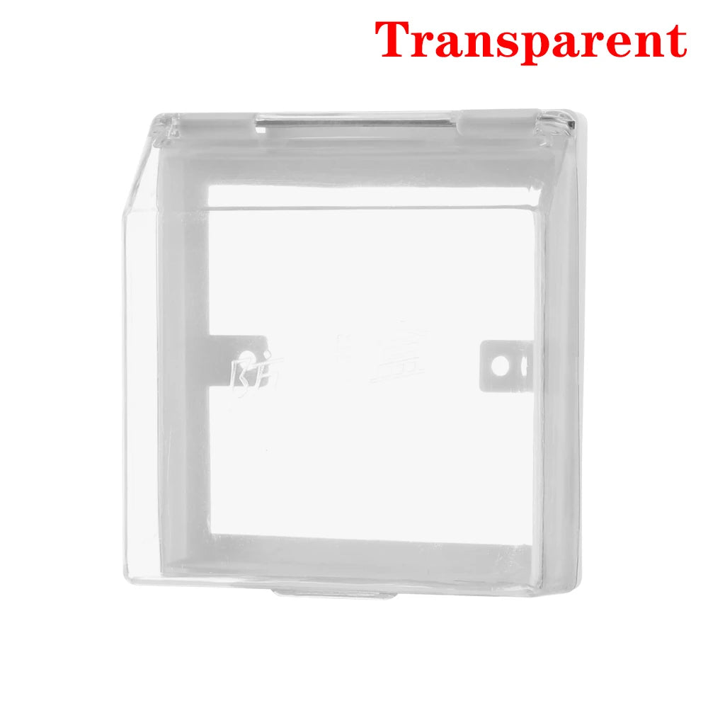 Transparent 86 Type Switch protective Cover Switch Splash Box Power Outlet Box Socket Waterproof Box For Kitchen Toilet Bathroom Oasis Select transparent