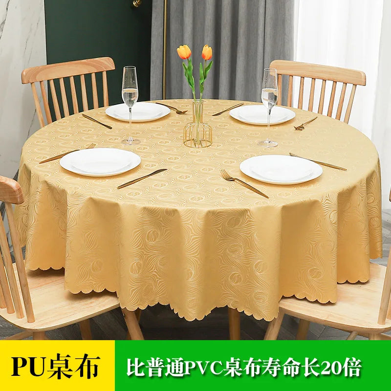 European waterproof oil proof scald proof and wash free round table cloth for Hotel round table cloth round table cover Oasis Select