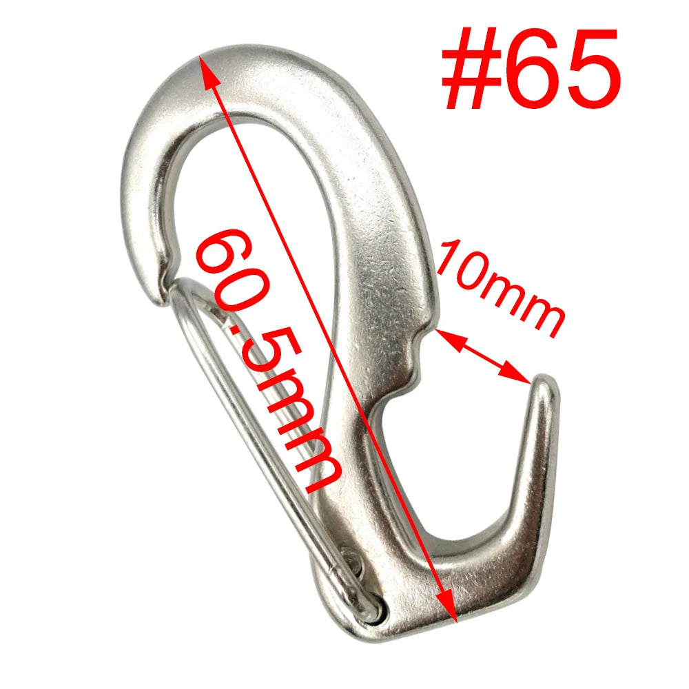 316 SS Grade Stainless Steel Spring Hook Anchor System Snap Hook Shackle For Marine Boat yacht Hardware Oasis Select NO. 65