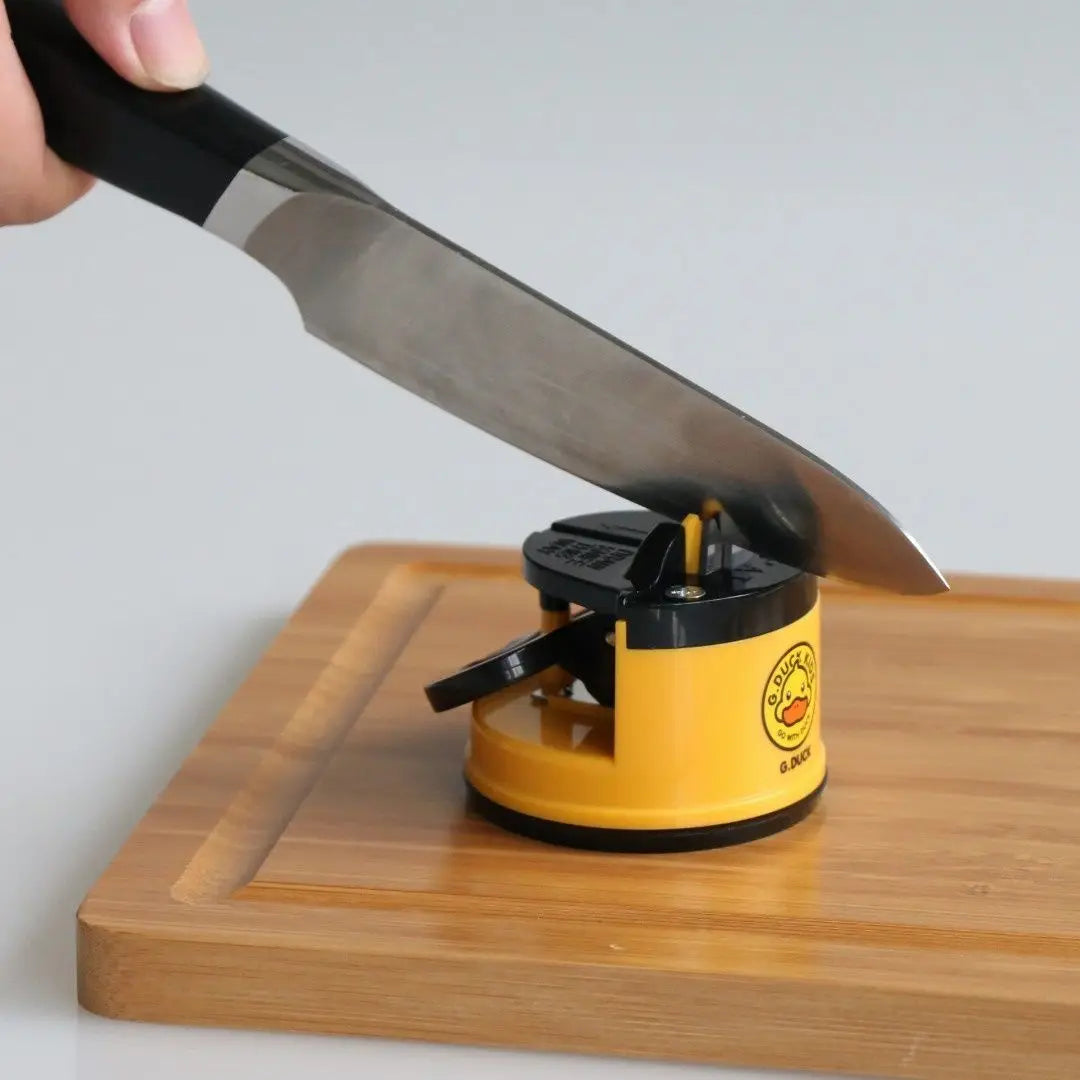 Little yellow duck multifunctional knife sharpening artifact suction cup kitchen fast and simple knife sharpening stone Oasis Select