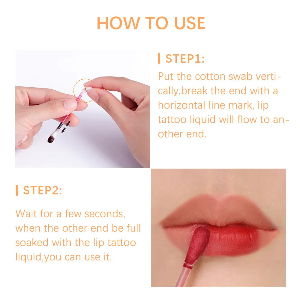 20pcs Cigarette Cotton Swab Lipstick Tattoo Lipstick Non-Stick Long-Lasting Waterproof and Kiss-proof Lip Durable Lip Stain Set Oasis Select