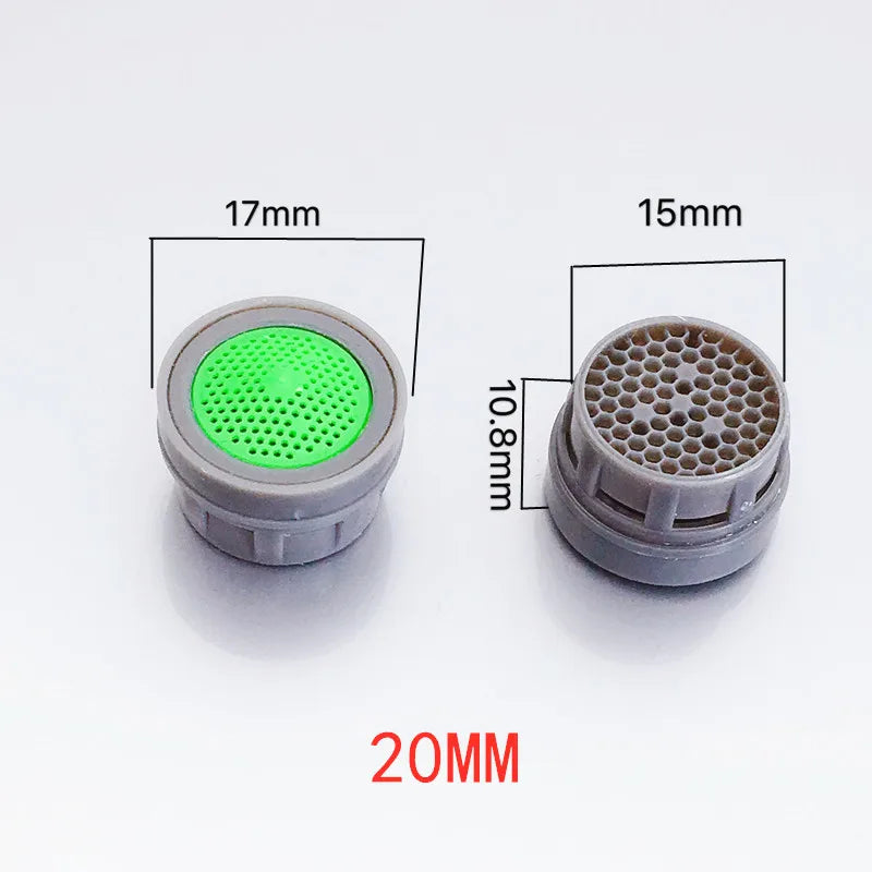 2PCS Water Saving Faucet Aerator Chrome Tap filter Kitchen bathroom Hotel Wash pan Tap Connector Prevent Splash Diffuser Nozzle Oasis Select A-20MM