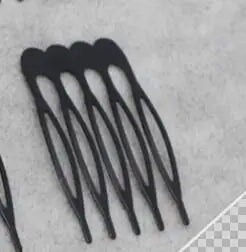10pcs Gold Metal Side Hair Combs Plain Blank Headpiece French Twist Clip For DIY Wedding Bridal Veil Combs Decor Hair Accessory Oasis Select Black 5