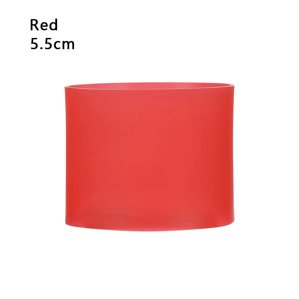 Silicone Non-slip Mug Sleeve Glass Bottle Cover Cup Sleeve Heat Insulation Bottle Sleeves For Mugs Ceramic Coffee Cups Wrap Oasis Select Red-5.5cm