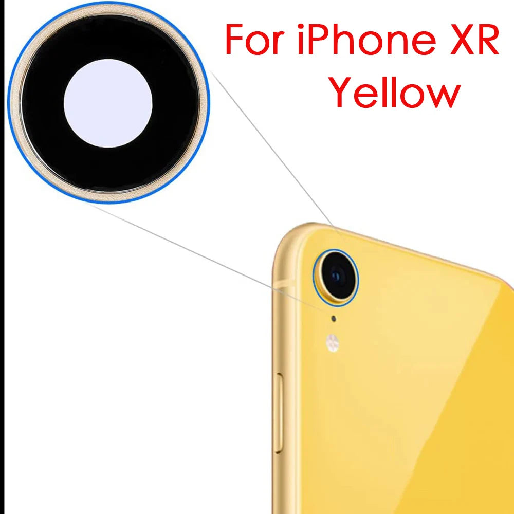 iPhone XR Rear Camera Lens Glass Cover with Frame Replacement