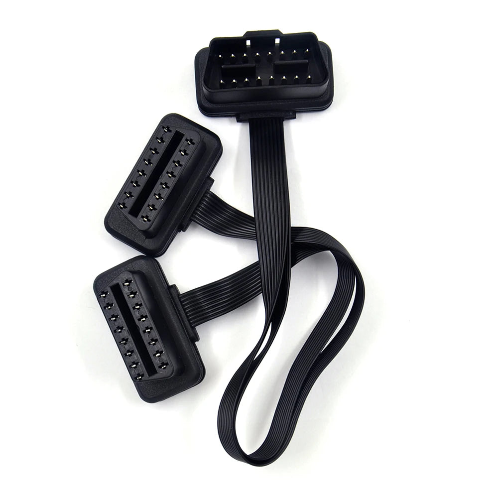 OBD2 Y Splitter Extension Cable 16 Pin Male to Dual Female 30cm OBD2 Extension Cable Oasis Select