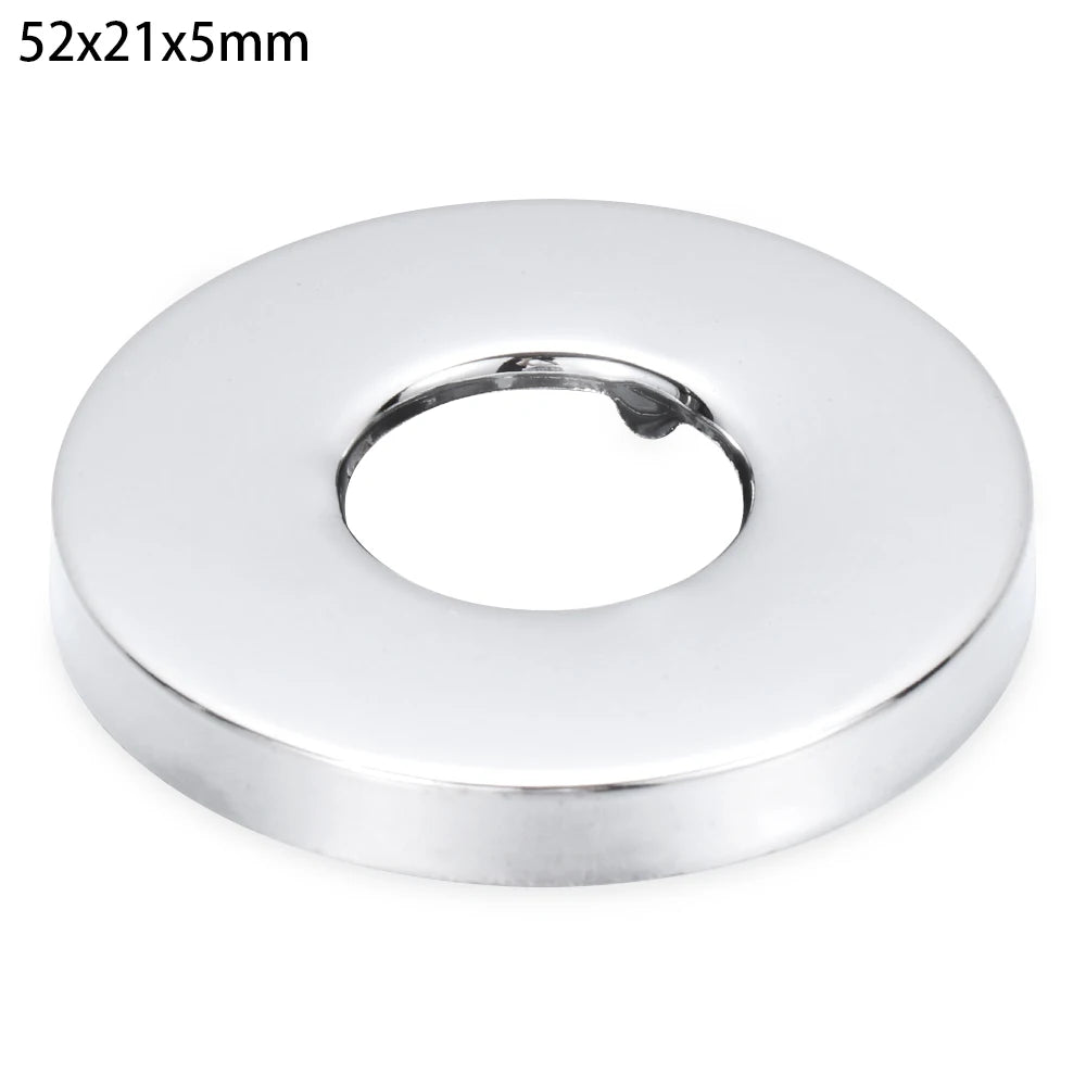 1PC Self-Adhesive Stainless Steel Faucet Decorative Cover Shower Chrome Finish Water Pipe Wall Covers Bathroom Accessories Oasis Select 52x21x5mm