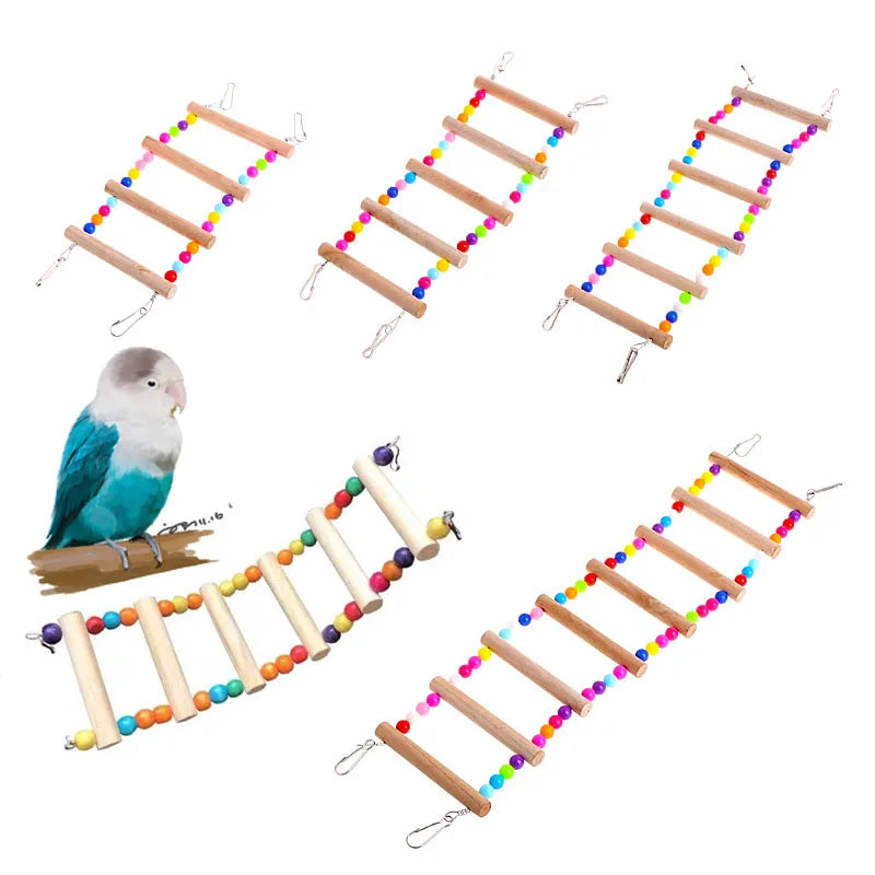 Parrots Ladders Pets Birds Climbing Toys for Parrots Game Bird Calopsita Parakeets Accessories Stairs with Balls Agapornis Toys Oasis Select