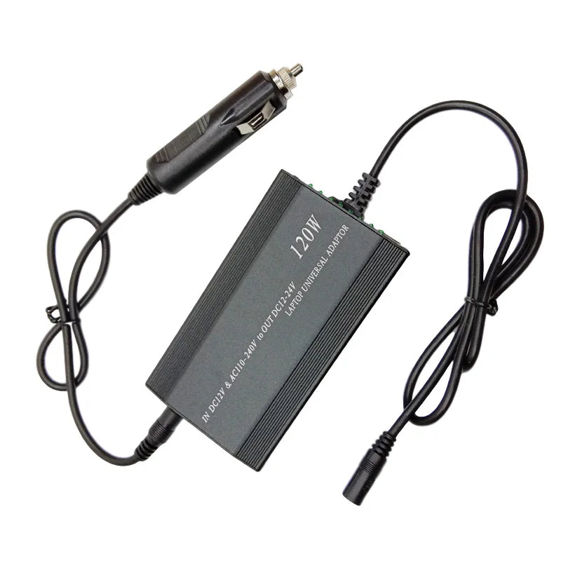 AC DC 120W 220v 110v to 12V 15V 16V 18V 19V 20V 22V 24V Adjustable Adapter Power Supply Car Charger Universal Usb Notebook Oasis Select