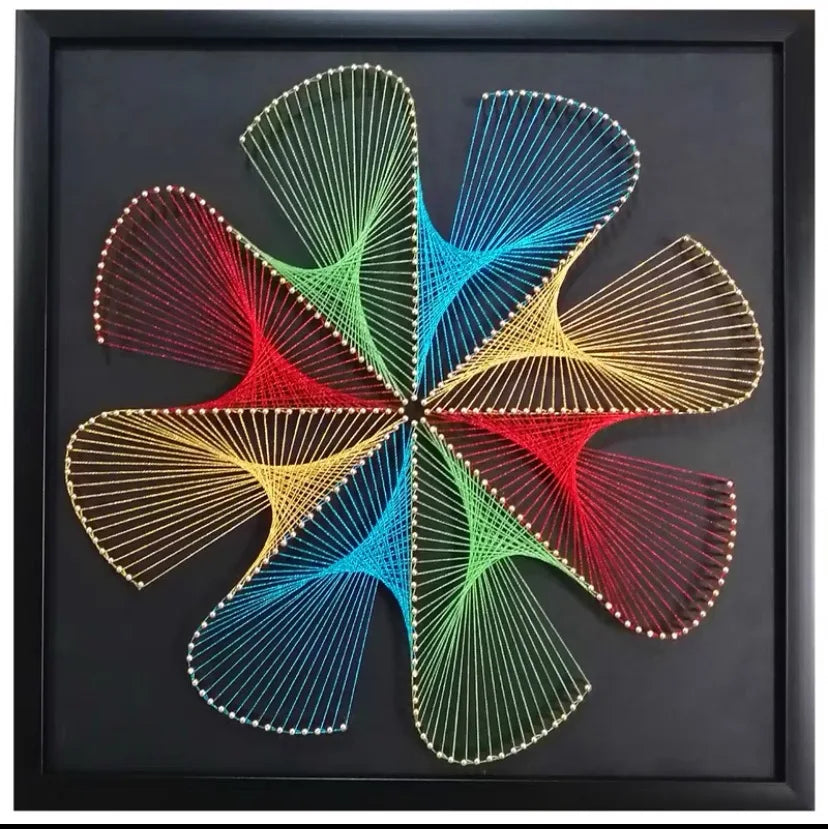 Geometry nail winding painting DIY material package wool winding painting hand decorative yarn string silk gift Oasis Select finished product 2