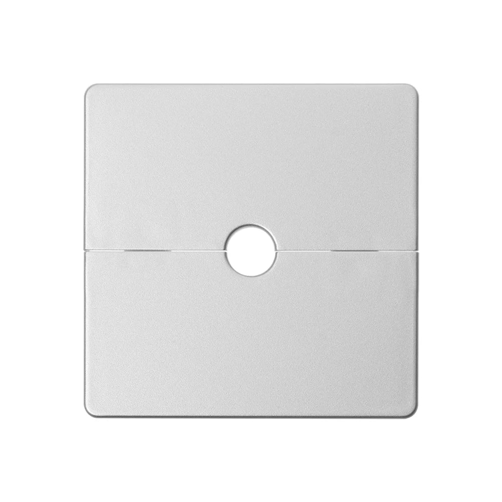 86Type ABS Wall Wire Hole Cover Air-conditioning Dust Pipe Plug Reserved Drill Hole Panel Decor Office Desk Hole Cap Hardware Oasis Select silver-inner 12mm
