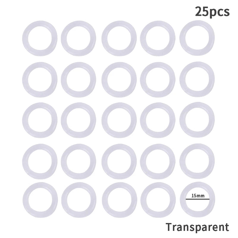 25-Pack Plastic Ring Binders 15–28mm | DIY Albums & Loose-Leaf