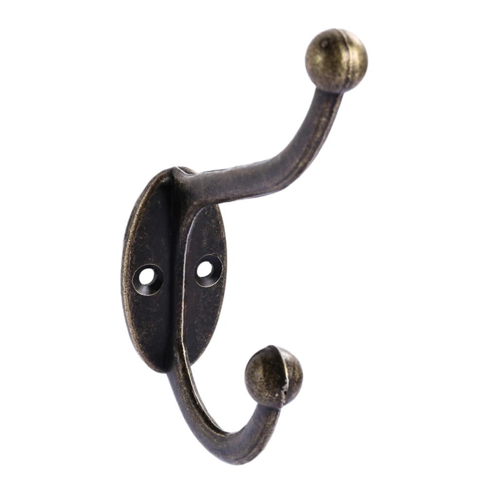 1pcs Vintage Bronze Wall Hook Coat Bag Towel Hat Hanger Robe Wall Hanging Hooks Home Bathroom Kitchen Door Anitque Racks Holder Oasis Select