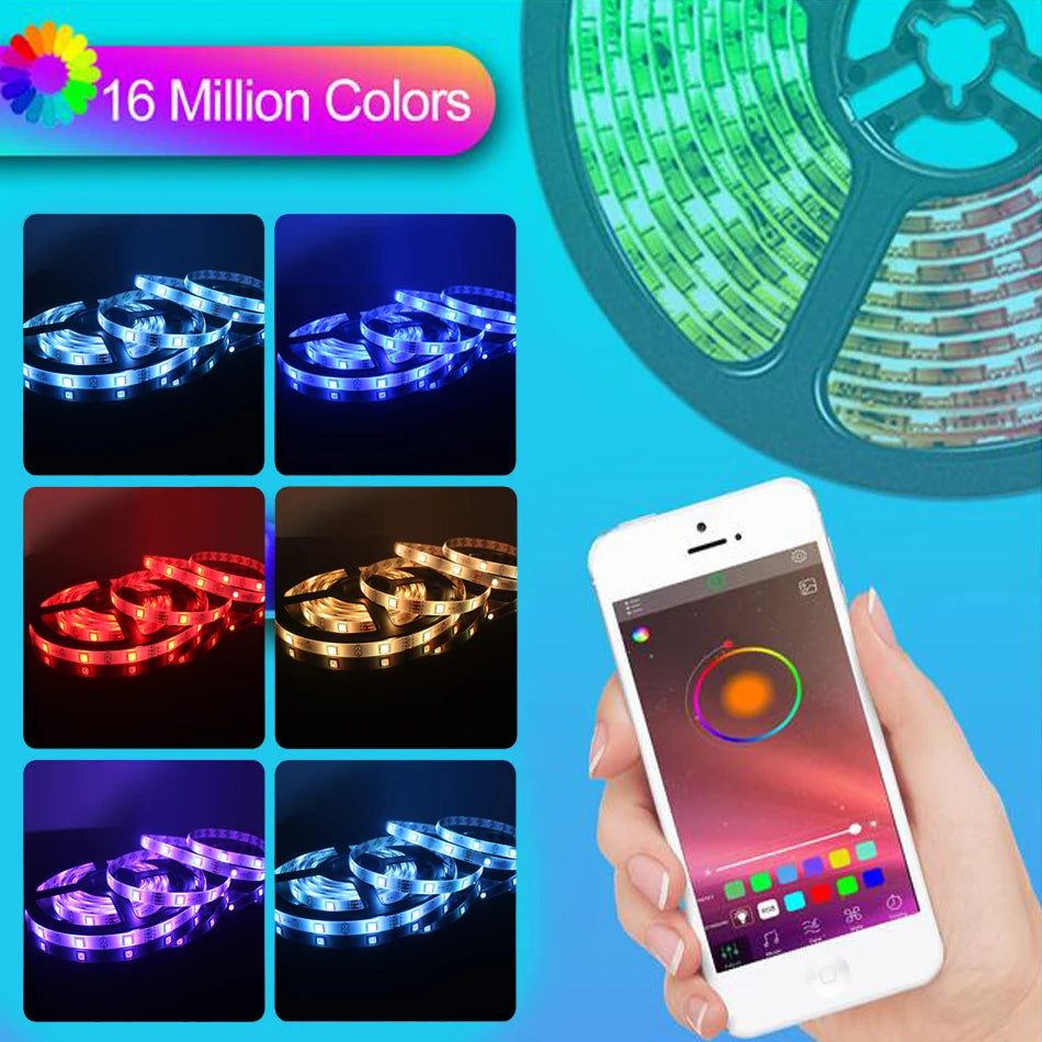 DC 5V TV LED Backlight USB 5050 30LED/M RGB LED Strip Light Remote Kit 5V Music light 1m-5m Oasis Select