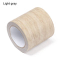 5M/Roll Furniture Adhensive Duct Tape Realistic Wood Grain Repair Renovation Skirting Line Floor Sticker Home Decor Accessories Oasis Select light gray 5m 5.7cm
