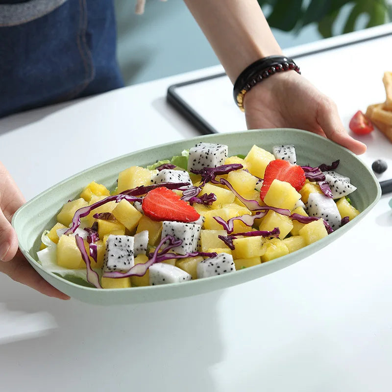 12inch Food Storage Tray Western Pizza Breakfast Fruit Dish Ins Popular Tableware Snack Plate Fruit Bowl Dish Plate Tableware Oasis Select