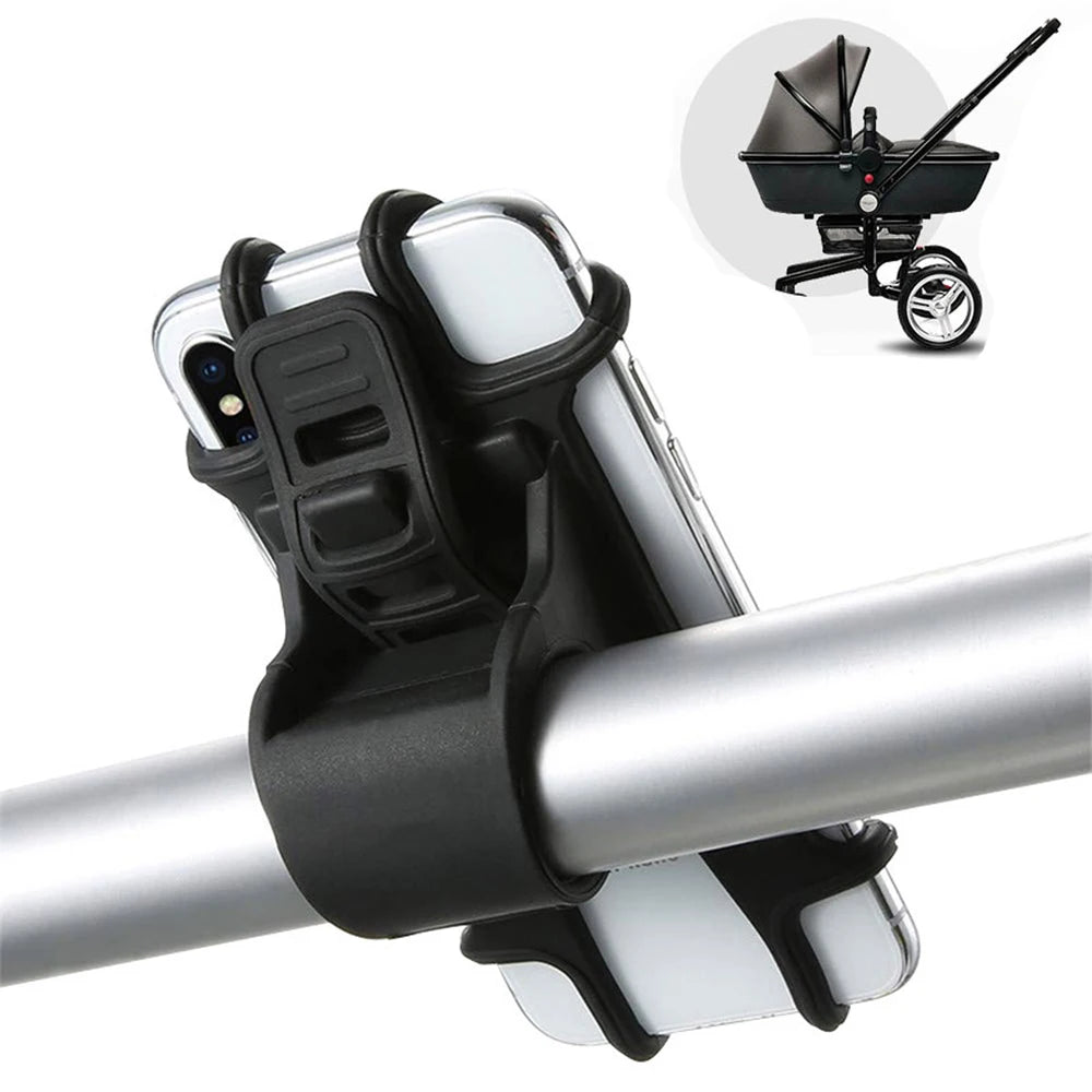 Universal Silicone Phone Mount for Stroller, Pram & Bicycle