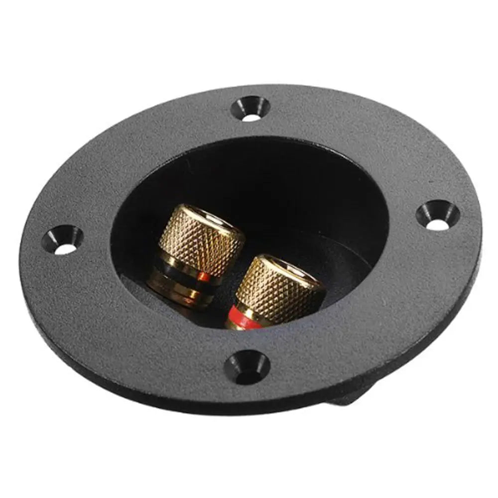 Professional Speaker Box Rear Back Panel Wiring Terminal Plug Round Boxes With 2 Banana Jack Subwoofer Speaker Terminal Oasis Select