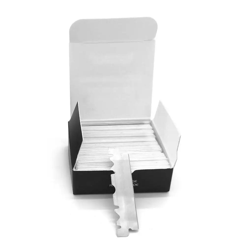 100pcs/Box Single Edge Razor Blades Men's Stainless Steel Razor Blades Sharp Blades For Facial Care Disposable Replacement Blade Oasis Select