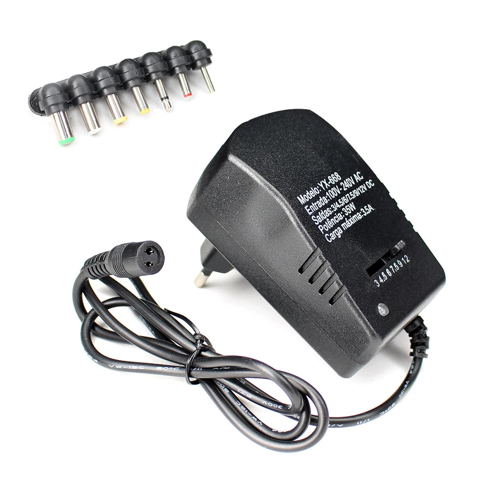 AC DC Transformers 220V To 12V 5V Switching Power Supply 3V - 12V Adjustable Power Supply Adapter 5 12 Volt 3A 30W Cable 7 Plugs Oasis Select